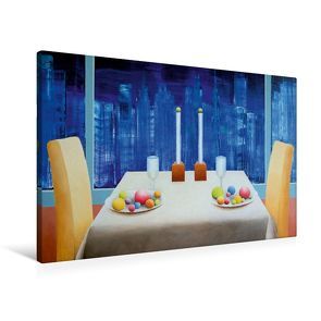 Premium Textil-Leinwand 90 x 60 cm Quer-Format Dinner in New York | Wandbild, HD-Bild auf Keilrahmen, Fertigbild auf hochwertigem Vlies, Leinwanddruck von Gerhard Kraus von Kraus,  Gerhard