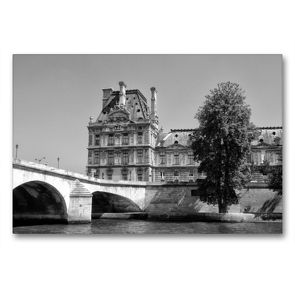 Premium Textil-Leinwand 90 x 60 cm Quer-Format Ecole de Louvre in Paris | Wandbild, HD-Bild auf Keilrahmen, Fertigbild auf hochwertigem Vlies, Leinwanddruck von kattobello