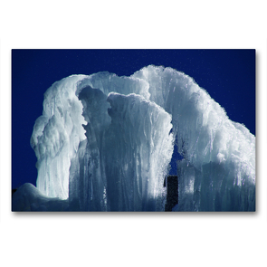 Premium Textil-Leinwand 90 x 60 cm Quer-Format Eissäule | Wandbild, HD-Bild auf Keilrahmen, Fertigbild auf hochwertigem Vlies, Leinwanddruck von Gerhard Albicker