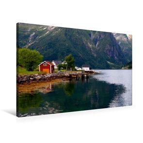 Premium Textil-Leinwand 90 x 60 cm Quer-Format Esefjord | Wandbild, HD-Bild auf Keilrahmen, Fertigbild auf hochwertigem Vlies, Leinwanddruck von Helene Seidl von Seidl,  Helene