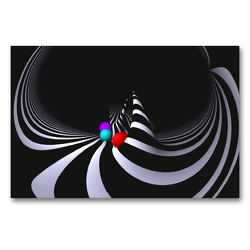 Premium Textil-Leinwand 90 x 60 cm Quer-Format Farben Formen Fisheye | Wandbild, HD-Bild auf Keilrahmen, Fertigbild auf hochwertigem Vlies, Leinwanddruck von IssaBild