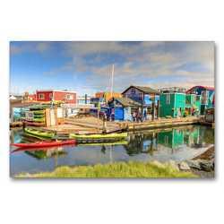 Premium Textil-Leinwand 90 x 60 cm Quer-Format Fisherman’s Wharf, ein Juwel im Innenhafen von Victoria, BC. | Wandbild, HD-Bild auf Keilrahmen, Fertigbild auf hochwertigem Vlies, Leinwanddruck von Adrian Geering
