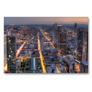 Premium Textil-Leinwand 90 x 60 cm Quer-Format Frankfurt/Main – Maintower | Wandbild, HD-Bild auf Keilrahmen, Fertigbild auf hochwertigem Vlies, Leinwanddruck von TJPhotography (Thorsten Jung)