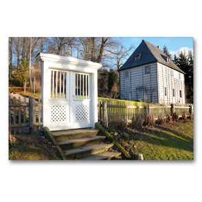 Premium Textil-Leinwand 90 x 60 cm Quer-Format Goethehaus in Weimar | Wandbild, HD-Bild auf Keilrahmen, Fertigbild auf hochwertigem Vlies, Leinwanddruck von Flori0