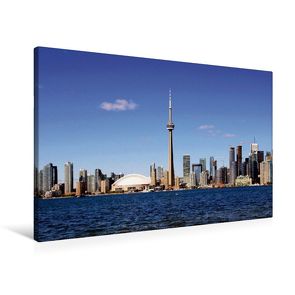 Premium Textil-Leinwand 90 x 60 cm Quer-Format Harbourfront mit CN Tower | Wandbild, HD-Bild auf Keilrahmen, Fertigbild auf hochwertigem Vlies, Leinwanddruck von Helene Seidl von Seidl,  Helene