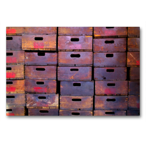 Premium Textil-Leinwand 90 x 60 cm Quer-Format Holztransportkisten | Wandbild, HD-Bild auf Keilrahmen, Fertigbild auf hochwertigem Vlies, Leinwanddruck von Frank Uffmann