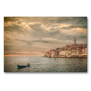 Premium Textil-Leinwand 90 x 60 cm Quer-Format Im Bann von Rovinj | Wandbild, HD-Bild auf Keilrahmen, Fertigbild auf hochwertigem Vlies, Leinwanddruck von Viktor Gross