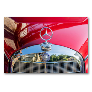 Premium Textil-Leinwand 90 x 60 cm Quer-Format Klassisch schön, die Kühlerhaube des Mercedes Benz Adenauer. | Wandbild, HD-Bild auf Keilrahmen, Fertigbild auf hochwertigem Vlies, Leinwanddruck von Ingo Gerlach