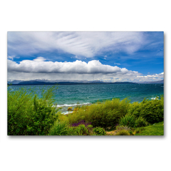 Premium Textil-Leinwand 90 x 60 cm Quer-Format Lago Nahuel Huapi – Bariloche – Argentinien | Wandbild, HD-Bild auf Keilrahmen, Fertigbild auf hochwertigem Vlies, Leinwanddruck von Astrid Ziemer