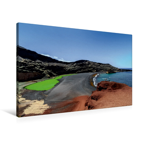 Premium Textil-Leinwand 90 x 60 cm Quer-Format Lanzarote Meisterwerke der Vulkane | Wandbild, HD-Bild auf Keilrahmen, Fertigbild auf hochwertigem Vlies, Leinwanddruck von Dieter Meyer