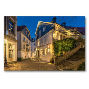 Premium Textil-Leinwand 90 x 60 cm Quer-Format Lüdenscheid – Die Altstadt 2019 | Wandbild, HD-Bild auf Keilrahmen, Fertigbild auf hochwertigem Vlies, Leinwanddruck von Lothar Borchert