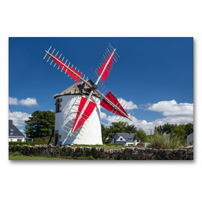 Premium Textil-Leinwand 90 x 60 cm Quer-Format Moulin de Narbon | Wandbild, HD-Bild auf Keilrahmen, Fertigbild auf hochwertigem Vlies, Leinwanddruck von Etienne Benoît