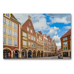 Premium Textil-Leinwand 90 x 60 cm Quer-Format Münster Impressionen | Wandbild, HD-Bild auf Keilrahmen, Fertigbild auf hochwertigem Vlies, Leinwanddruck von Dirk Meutzner