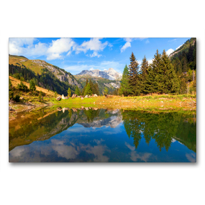 Premium Textil-Leinwand 90 x 60 cm Quer-Format Naturpark Riedingtal | Wandbild, HD-Bild auf Keilrahmen, Fertigbild auf hochwertigem Vlies, Leinwanddruck von Christa Kramer