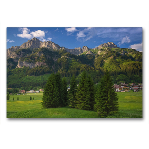 Premium Textil-Leinwand 90 x 60 cm Quer-Format Nesselwängle | Wandbild, HD-Bild auf Keilrahmen, Fertigbild auf hochwertigem Vlies, Leinwanddruck von Steffen Gierok