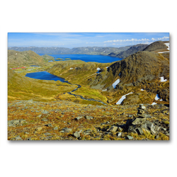 Premium Textil-Leinwand 90 x 60 cm Quer-Format Panoramablick am Nordpolarmeer | Wandbild, HD-Bild auf Keilrahmen, Fertigbild auf hochwertigem Vlies, Leinwanddruck von Gisela Scheffbuch