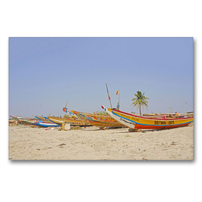 Premium Textil-Leinwand 90 x 60 cm Quer-Format Paradise Beach in Senegal | Wandbild, HD-Bild auf Keilrahmen, Fertigbild auf hochwertigem Vlies, Leinwanddruck von Beate Bussenius