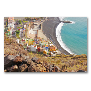 Premium Textil-Leinwand 90 x 60 cm Quer-Format Puerto de Tazacorte | Wandbild, HD-Bild auf Keilrahmen, Fertigbild auf hochwertigem Vlies, Leinwanddruck von Lucy M. Laube