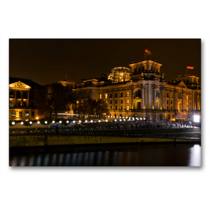 Premium Textil-Leinwand 90 x 60 cm Quer-Format Reichstag | Wandbild, HD-Bild auf Keilrahmen, Fertigbild auf hochwertigem Vlies, Leinwanddruck von Andreas Schön