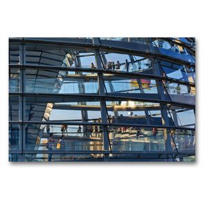 Premium Textil-Leinwand 90 x 60 cm Quer-Format Reichstagskuppel | Wandbild, HD-Bild auf Keilrahmen, Fertigbild auf hochwertigem Vlies, Leinwanddruck von Andreas Schön