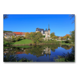 Premium Textil-Leinwand 90 x 60 cm Quer-Format Schloss Ahorn | Wandbild, HD-Bild auf Keilrahmen, Fertigbild auf hochwertigem Vlies, Leinwanddruck von Val Thoermer