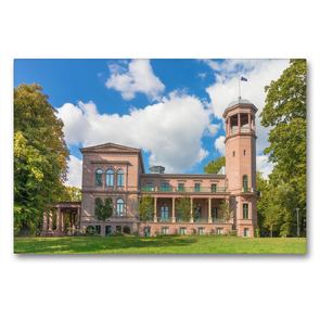 Premium Textil-Leinwand 90 x 60 cm Quer-Format Schloss Biesdorf | Wandbild, HD-Bild auf Keilrahmen, Fertigbild auf hochwertigem Vlies, Leinwanddruck von ReDi Fotografie