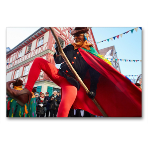 Premium Textil-Leinwand 90 x 60 cm Quer-Format Schwäbisch Alemannische Fasnet Bad in Bad Waldsee | Wandbild, HD-Bild auf Keilrahmen, Fertigbild auf hochwertigem Vlies, Leinwanddruck von Andreas Riedmiller