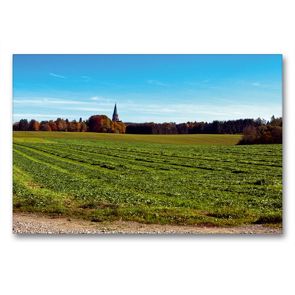 Premium Textil-Leinwand 90 x 60 cm Quer-Format Spaziergang um das Kloster St. Ottilien | Wandbild, HD-Bild auf Keilrahmen, Fertigbild auf hochwertigem Vlies, Leinwanddruck von Martina Marten