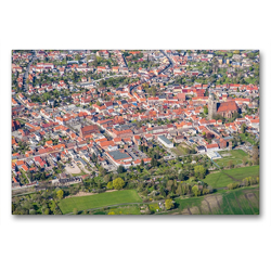 Premium Textil-Leinwand 90 x 60 cm Quer-Format Stadtzentrum Jüterbog (Luftbild) | Wandbild, HD-Bild auf Keilrahmen, Fertigbild auf hochwertigem Vlies, Leinwanddruck von Mario Hagen