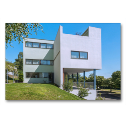 Premium Textil-Leinwand 90 x 60 cm Quer-Format Stuttgart, Weißenhofsiedlung, Haus Le Corbusier | Wandbild, HD-Bild auf Keilrahmen, Fertigbild auf hochwertigem Vlies, Leinwanddruck von N N