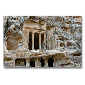 Premium Textil-Leinwand 90 x 60 cm Quer-Format Tempel im Siq el-Barid | Wandbild, HD-Bild auf Keilrahmen, Fertigbild auf hochwertigem Vlies, Leinwanddruck von Klaus Eppele