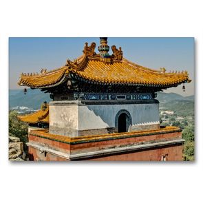 Premium Textil-Leinwand 90 x 60 cm Quer-Format Tibetanischer Tempel im Sommerpalast bei Peking | Wandbild, HD-Bild auf Keilrahmen, Fertigbild auf hochwertigem Vlies, Leinwanddruck von reinhold möller