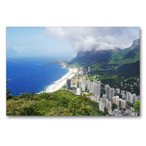 Premium Textil-Leinwand 90 x 60 cm Quer-Format Tolle Aussicht auf Rio de Janeiro | Wandbild, HD-Bild auf Keilrahmen, Fertigbild auf hochwertigem Vlies, Leinwanddruck von Maren Woiczyk