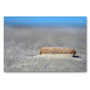 Premium Textil-Leinwand 90 x 60 cm Quer-Format Treibholz am Strand | Wandbild, HD-Bild auf Keilrahmen, Fertigbild auf hochwertigem Vlies, Leinwanddruck von Irk Boockhoff