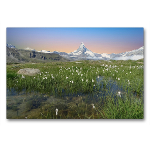 Premium Textil-Leinwand 90 x 60 cm Quer-Format Unterwegs über Stock und Stein rund um Zermatt | Wandbild, HD-Bild auf Keilrahmen, Fertigbild auf hochwertigem Vlies, Leinwanddruck von Susan Michel