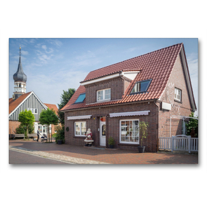 Premium Textil-Leinwand 90 x 60 cm Quer-Format Weihnachtsgeschäft in Hooksiel im Landkreis Friesland | Wandbild, HD-Bild auf Keilrahmen, Fertigbild auf hochwertigem Vlies, Leinwanddruck von N N