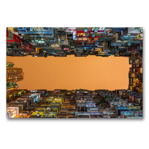 Premium Textil-Leinwand 90 x 60 cm Quer-Format Wohnkomplexe in Causeway Bay | Wandbild, HD-Bild auf Keilrahmen, Fertigbild auf hochwertigem Vlies, Leinwanddruck von N N
