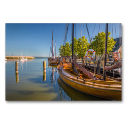 Premium Textil-Leinwand 90 x 60 cm Quer-Format Zeesenboote im Hafen von Althagen am Bodden (Mecklenburg-Vorpommern) | Wandbild, HD-Bild auf Keilrahmen, Fertigbild auf hochwertigem Vlies, Leinwanddruck von Christian Müringer