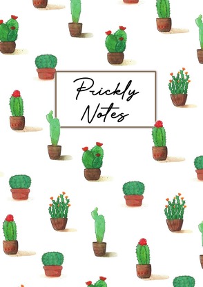 Prickly Notes Notizbuch, Bullet Journal, Handlettering, Skizzenbuch, Zeichenbuch, Tagebuch (A5, 150 Dotted Seiten in Creme, Hardcover) von Illustration,  Farbspatz