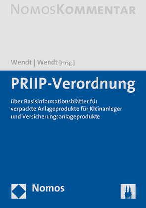 PRIIP-Verordnung von Wendt,  Domenik Henning, Wendt,  Janine