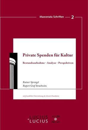 Private Spenden für Kultur von Sprengel,  Rainer, Strachwitz,  Rupert Graf