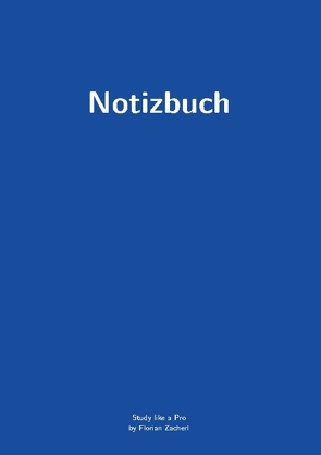 Pro-Notizbuch (blau) von Zacherl,  Florian