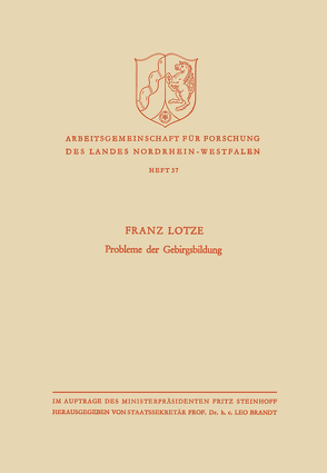 Probleme der Gebirgsbildung von Lotze,  Franz