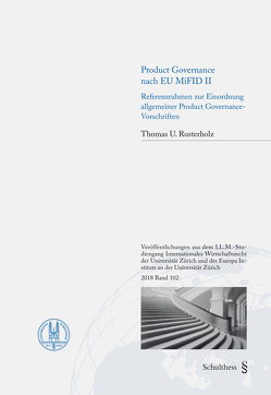 Product Governance nach EU MiFID II von Rusterholz,  Thomas U.