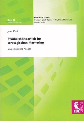 Produkthaltbarkeit im strategischen Marketing von Cudic,  Jasna