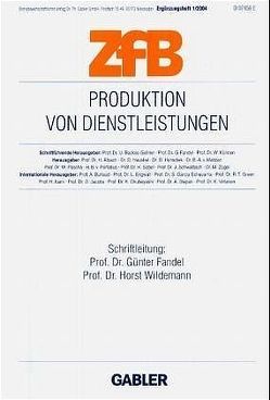 Produktion von Dienstleistungen von Fandel,  Günter, Wildemann,  Horst