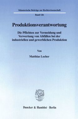 Produktionsverantwortung. von Locher,  Matthias