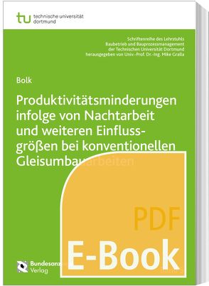 Produktivitätsminderungen infolge von Nachtarbeit und weiteren Einflussgrößen bei konventionellen Gleisumbauarbeiten (E-Book) von Bolk,  Mark