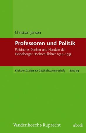 Professoren und Politik von Jansen,  Christian