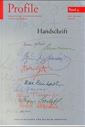 Profile 4, Handschrift von Fetz,  Bernhard, Hemecker,  Wilhelm, Kastenberger,  Klaus